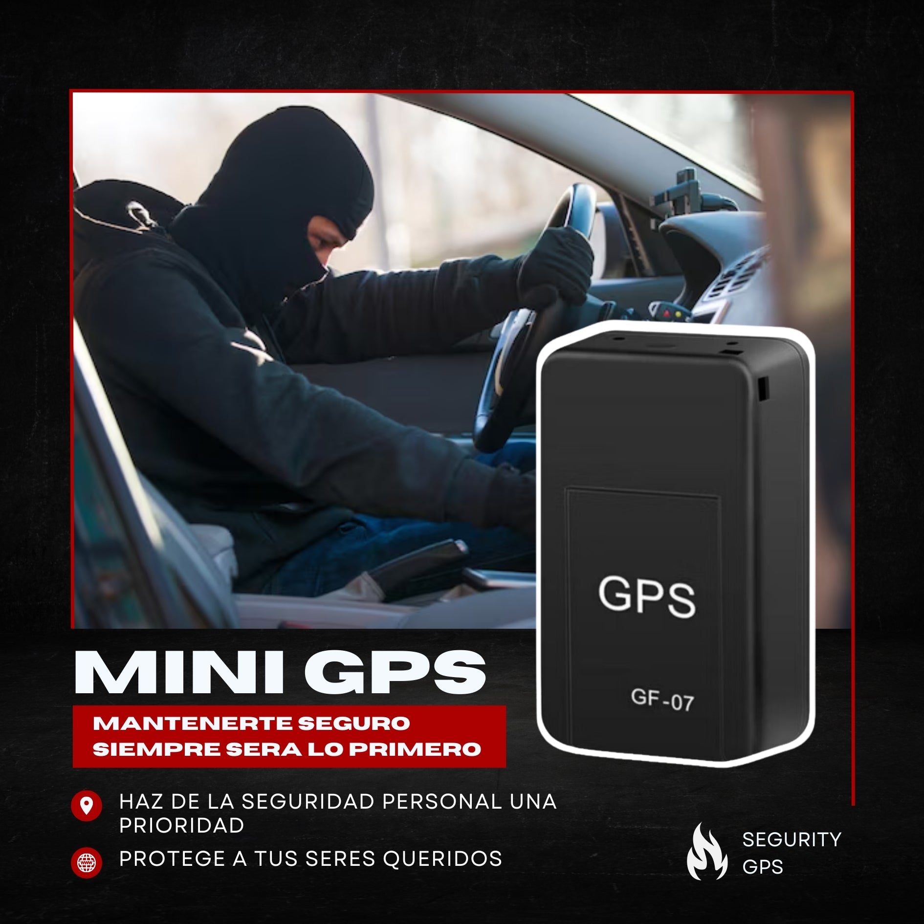 SEGURITY-GPS™ | Mini GPS Rastreador Inalámbrico Recargable + Envío GRATIS